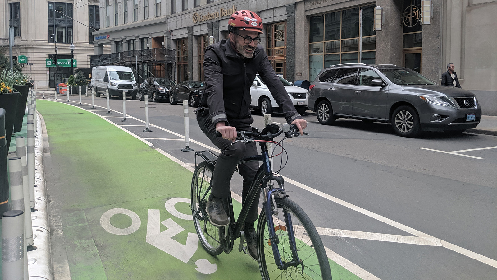 <h4>TO GET TO ZERO CARBON: DRIVE LESS, LIVE MORE</h4><h5>Our goal is to double the number of people who travel on foot, bike or public transit by 2030.</h5><em>Jennifer Newman</em>